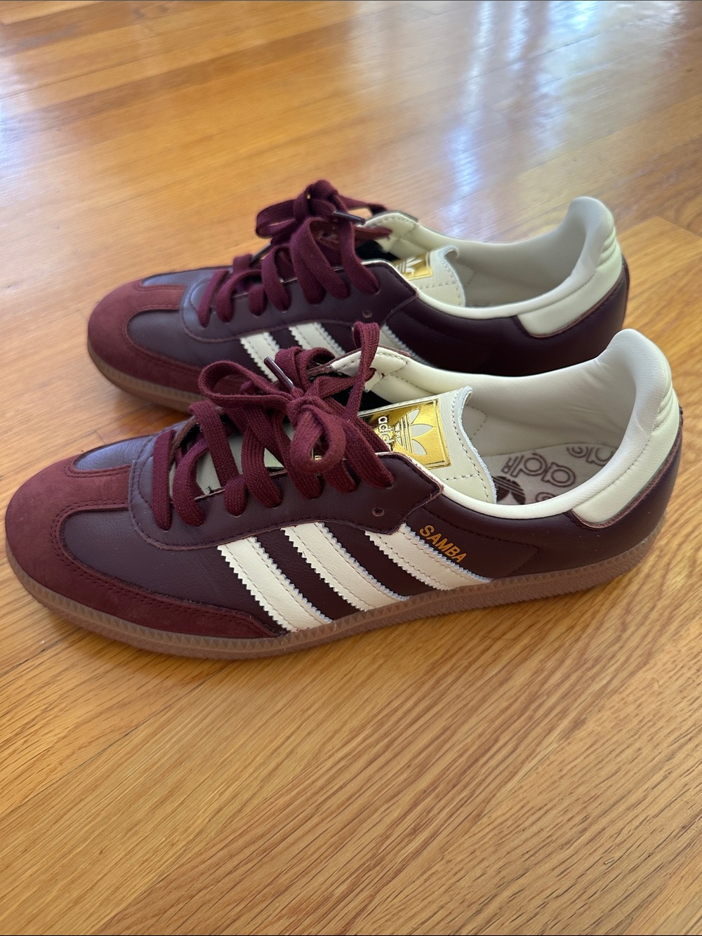 adidas Samba in Maroon - Picture 6 of 7